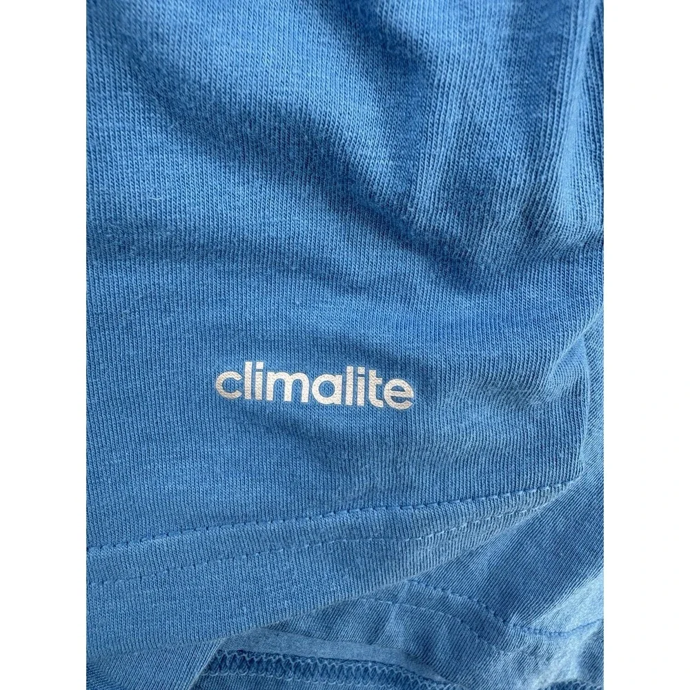 Adidas The Go-To Performance Tee Mens 2XL Blue Climalite T-Shirt A99811